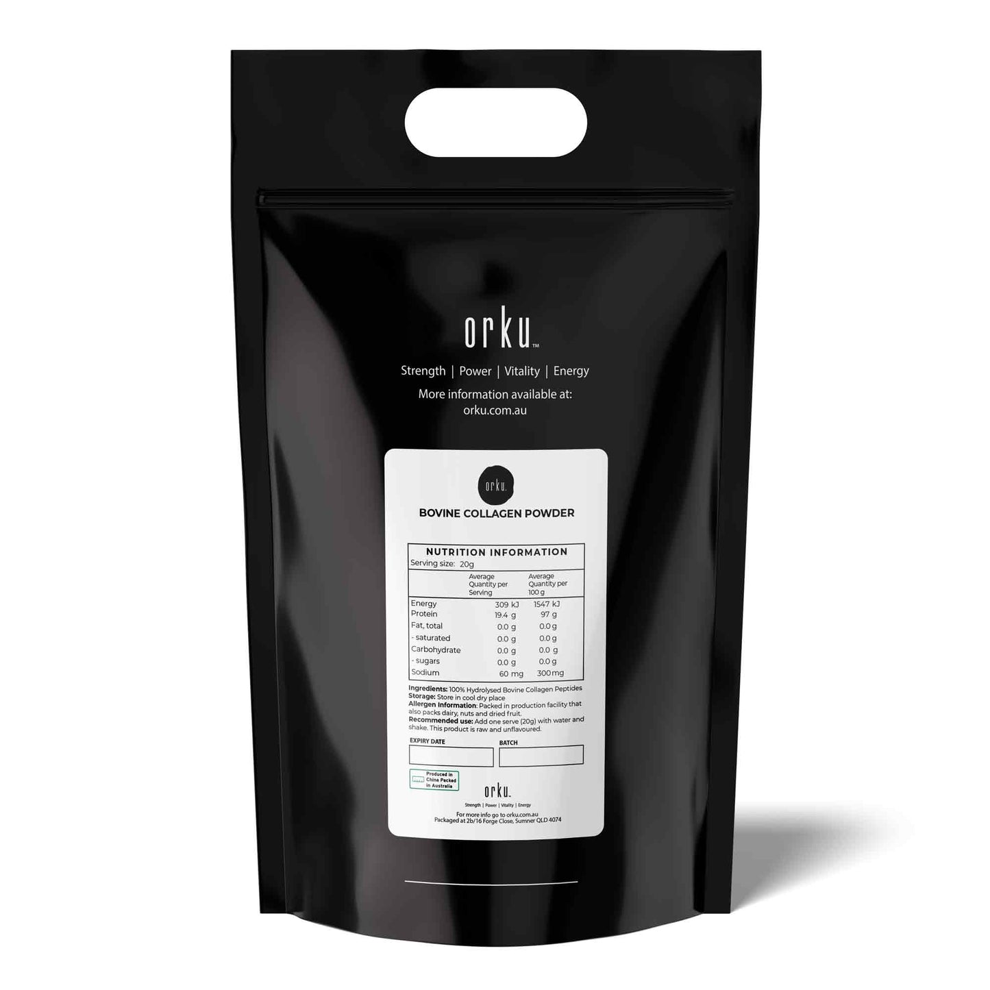 NNEDSZ 10Kg Collagen Powder - Bovine Hydrolysate Protein Peptide Supplement Unflavoured