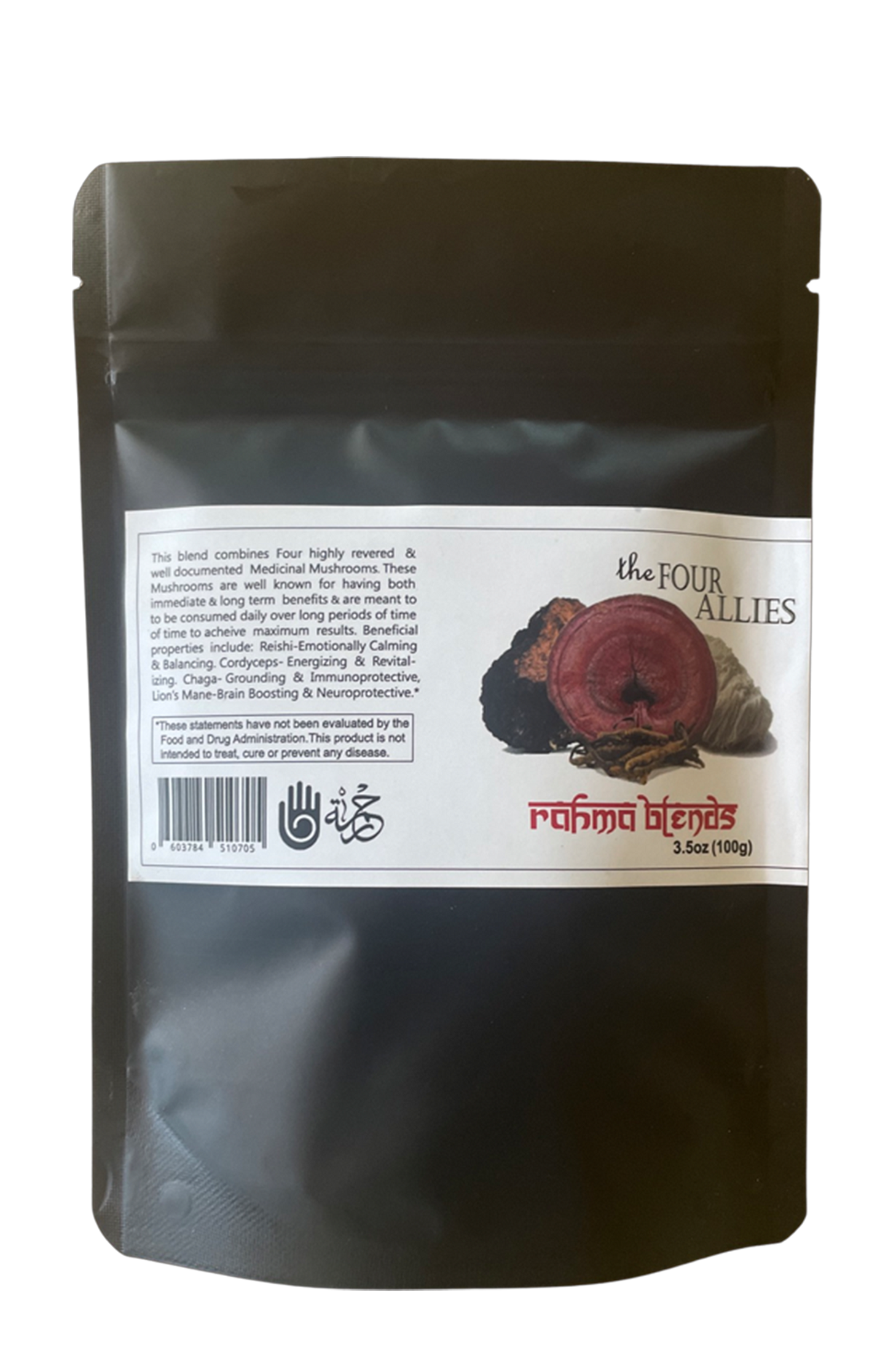 The Four Allies: Reishi, Chaga, Lion's Mane & Cordyceps
